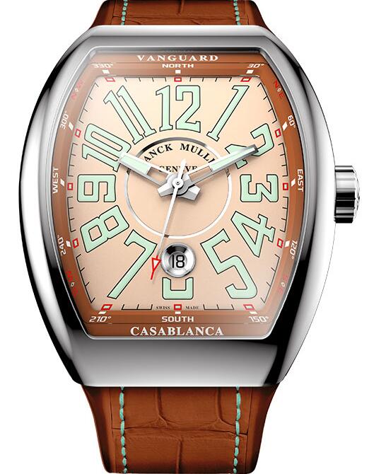 Franck Muller Vanguard Casablanca Review Replica Watch Cheap Price V 43 SC DT CASA AC SALMON Franck Muller Vanguard Casablanca Review Replica Watch Cheap Price V 43 SC DT CASA AC SALMON